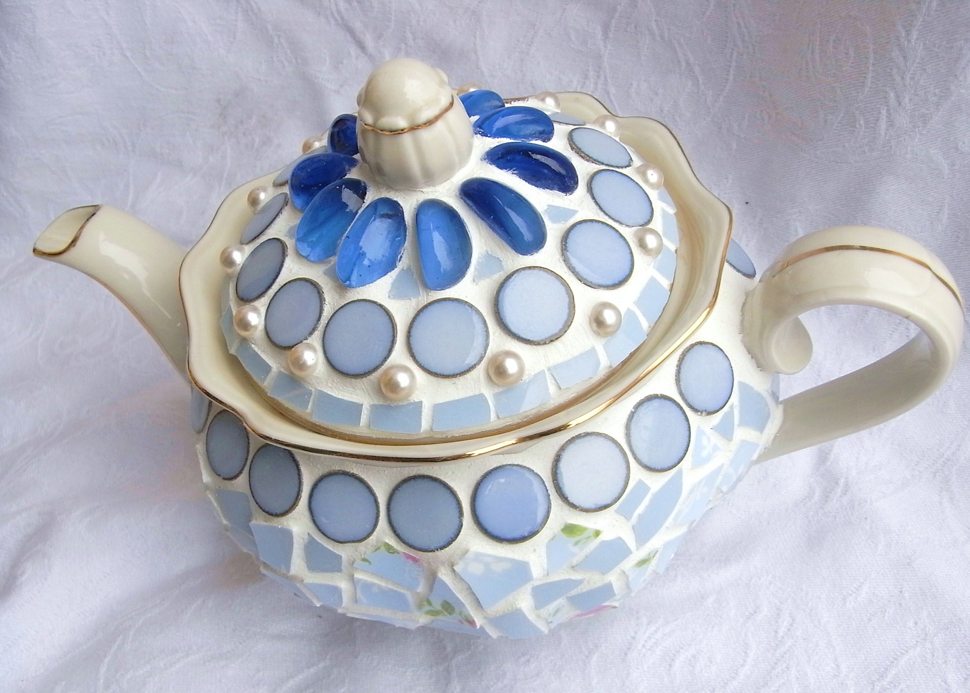 Frances Green Lotus Mosaic Teapot